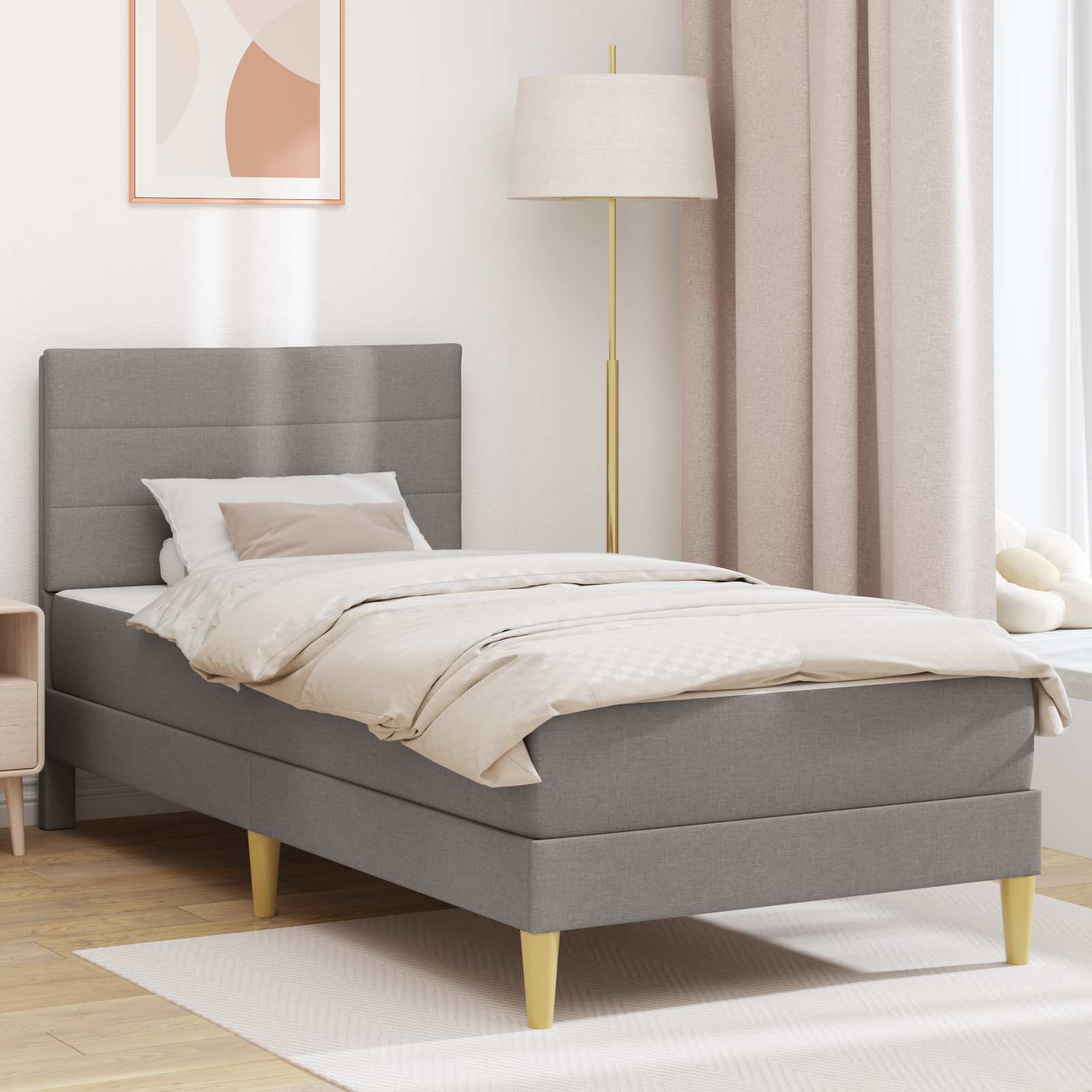 vidaXL Bedframe Donkergrijs 80 x 200 cm Polyester