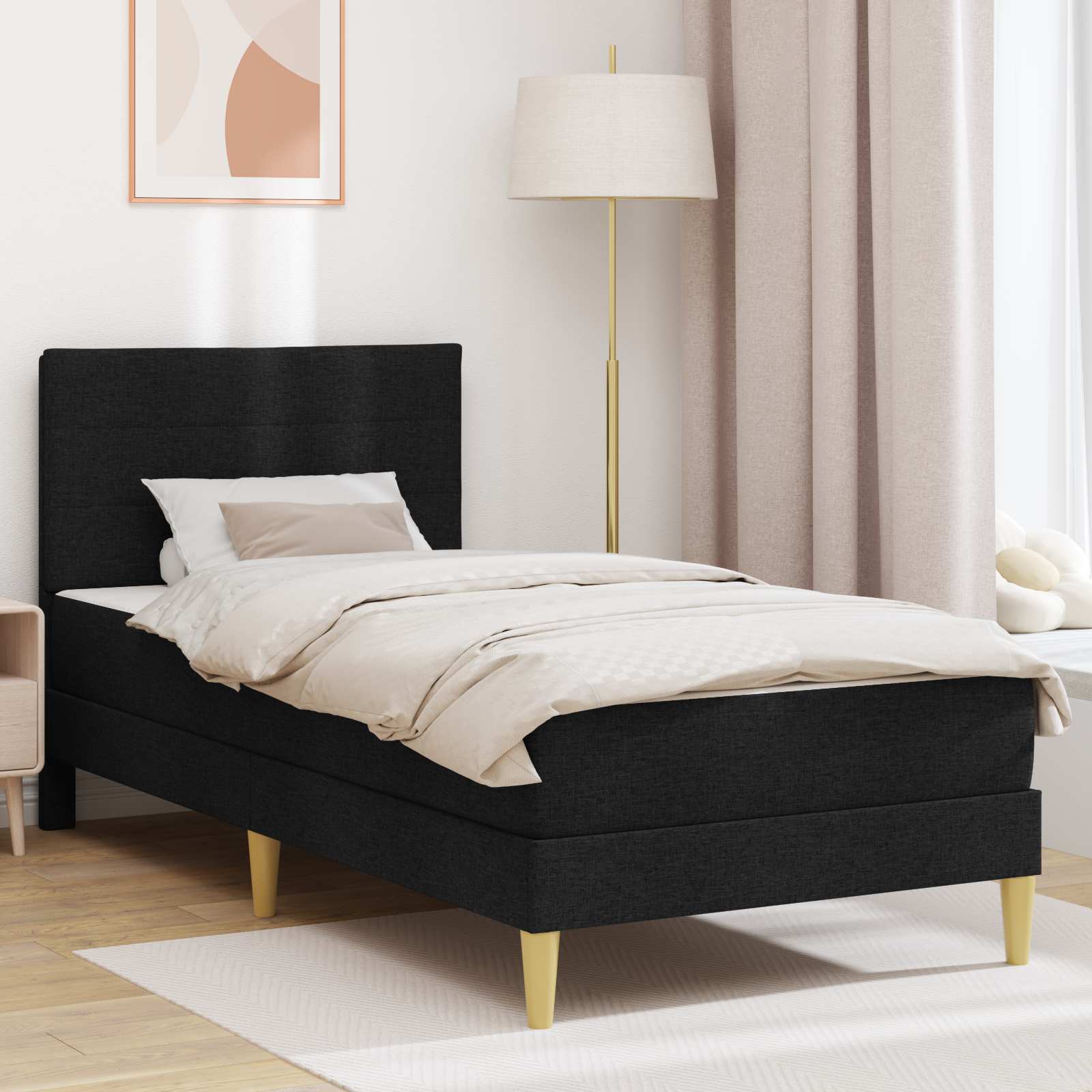 vidaXL Bedframe Donkergrijs 80 x 200 cm Polyester