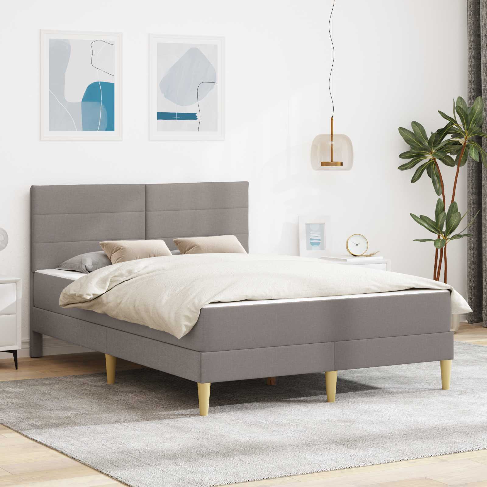 vidaXL Bedframe Donkergrijs 80 x 200 cm Polyester