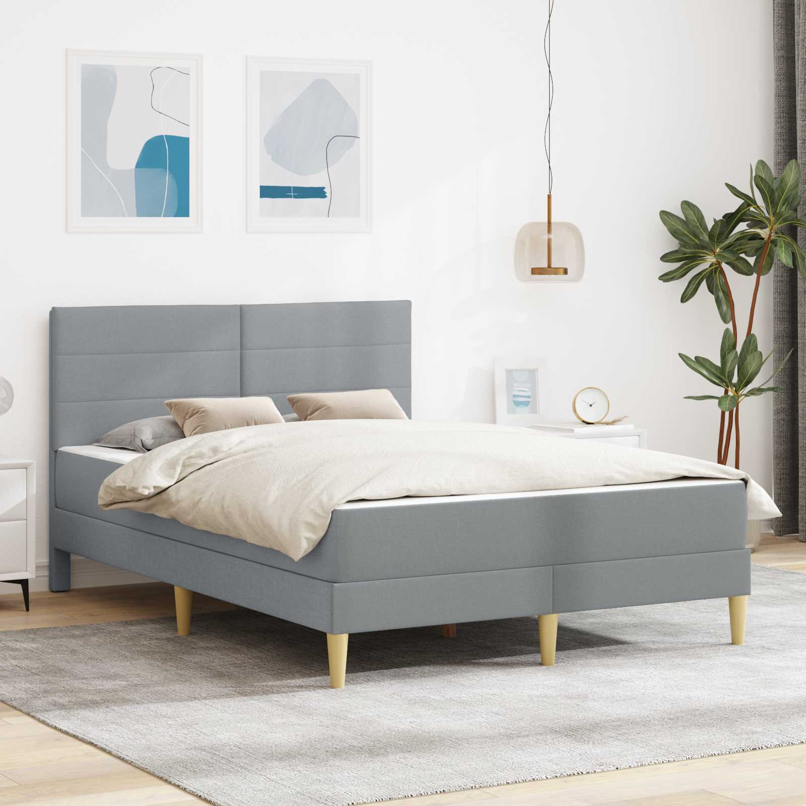 vidaXL Bedframe Donkergrijs 80 x 200 cm Polyester