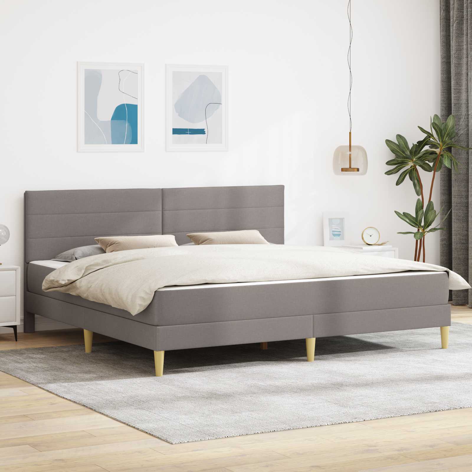 vidaXL Bedframe Donkergrijs 80 x 200 cm Polyester