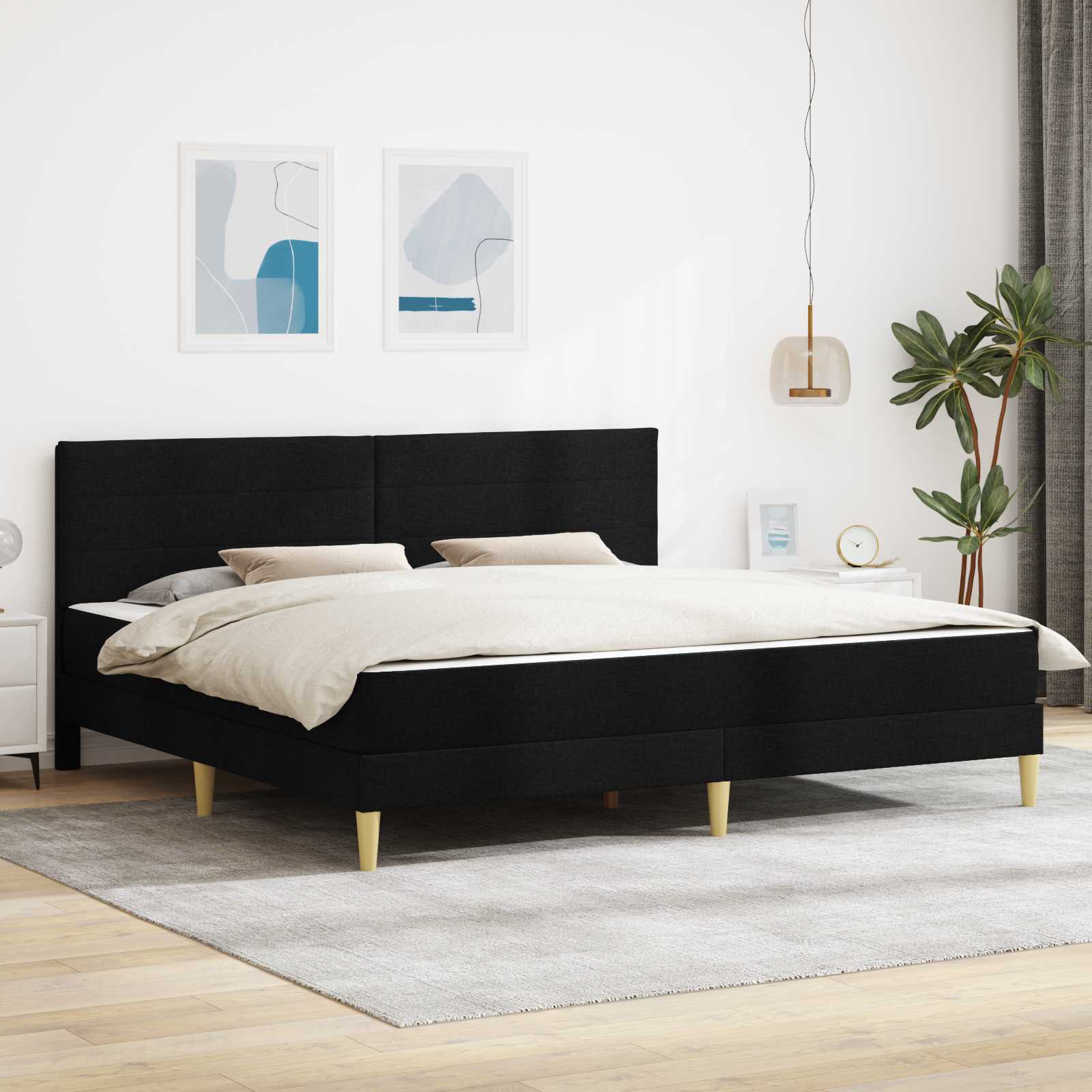 vidaXL Bedframe Donkergrijs 80 x 200 cm Polyester