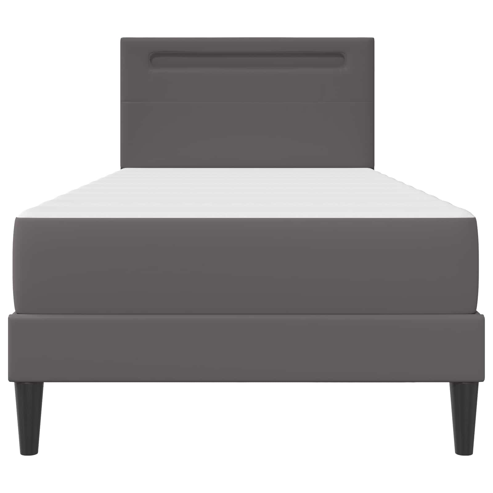 vidaXL Bedframe met LED-stripverlichting 2 pcs Kunstleer