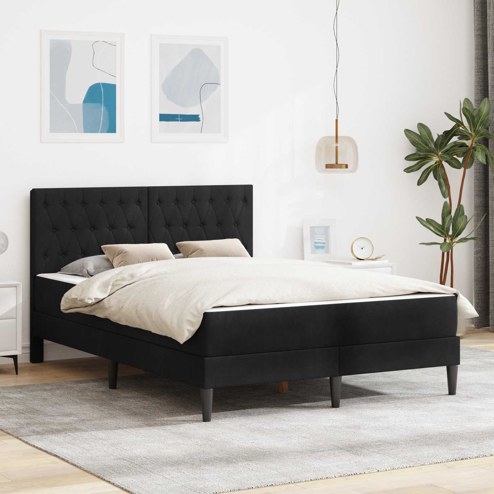 vidaXL Bedframe met matras met hoofdeinde Roze 80 x 200 cm Fluweel
