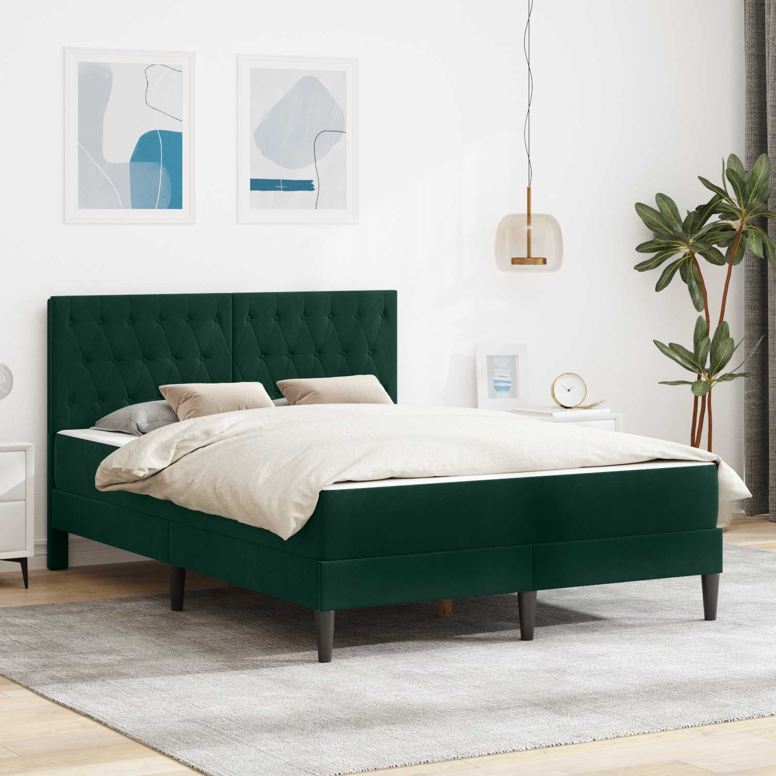 vidaXL Bedframe met matras met hoofdeinde Roze 80 x 200 cm Fluweel