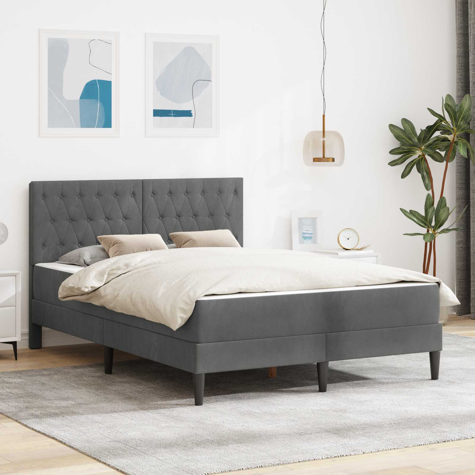 vidaXL Bedframe met matras met hoofdeinde Roze 80 x 200 cm Fluweel