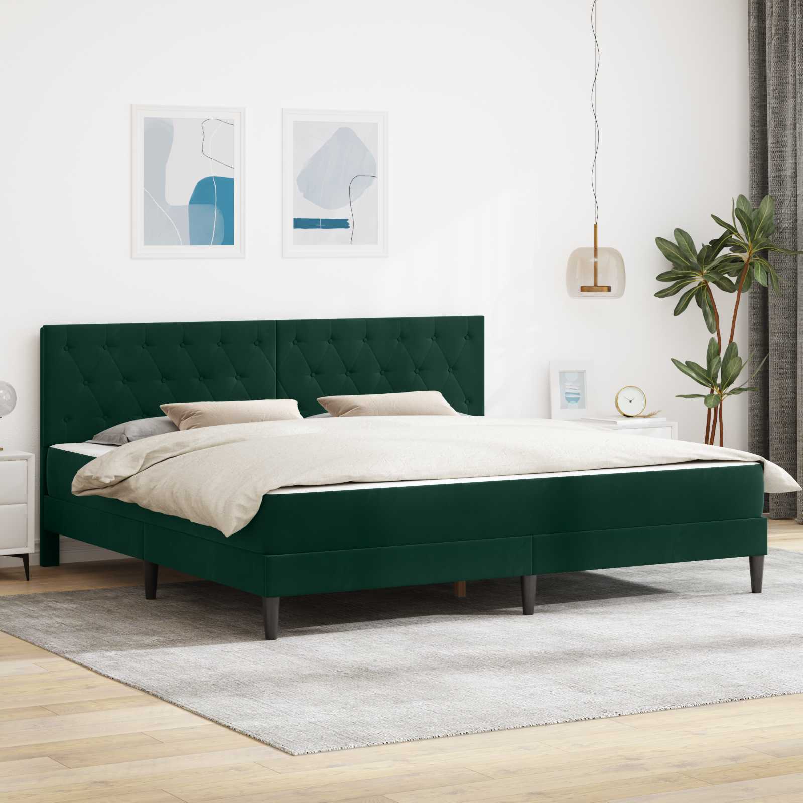 vidaXL Bedframe met matras met hoofdeinde Roze 80 x 200 cm Fluweel