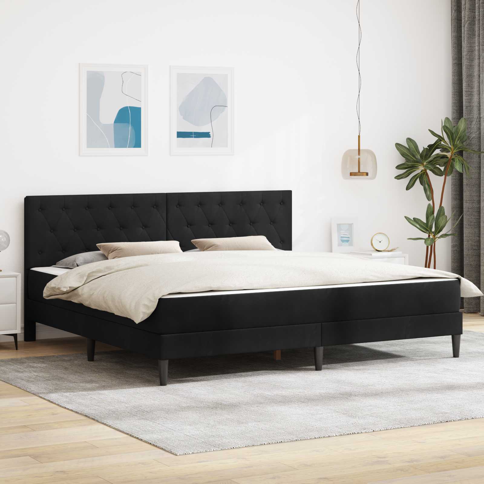 vidaXL Bedframe met matras met hoofdeinde Roze 80 x 200 cm Fluweel