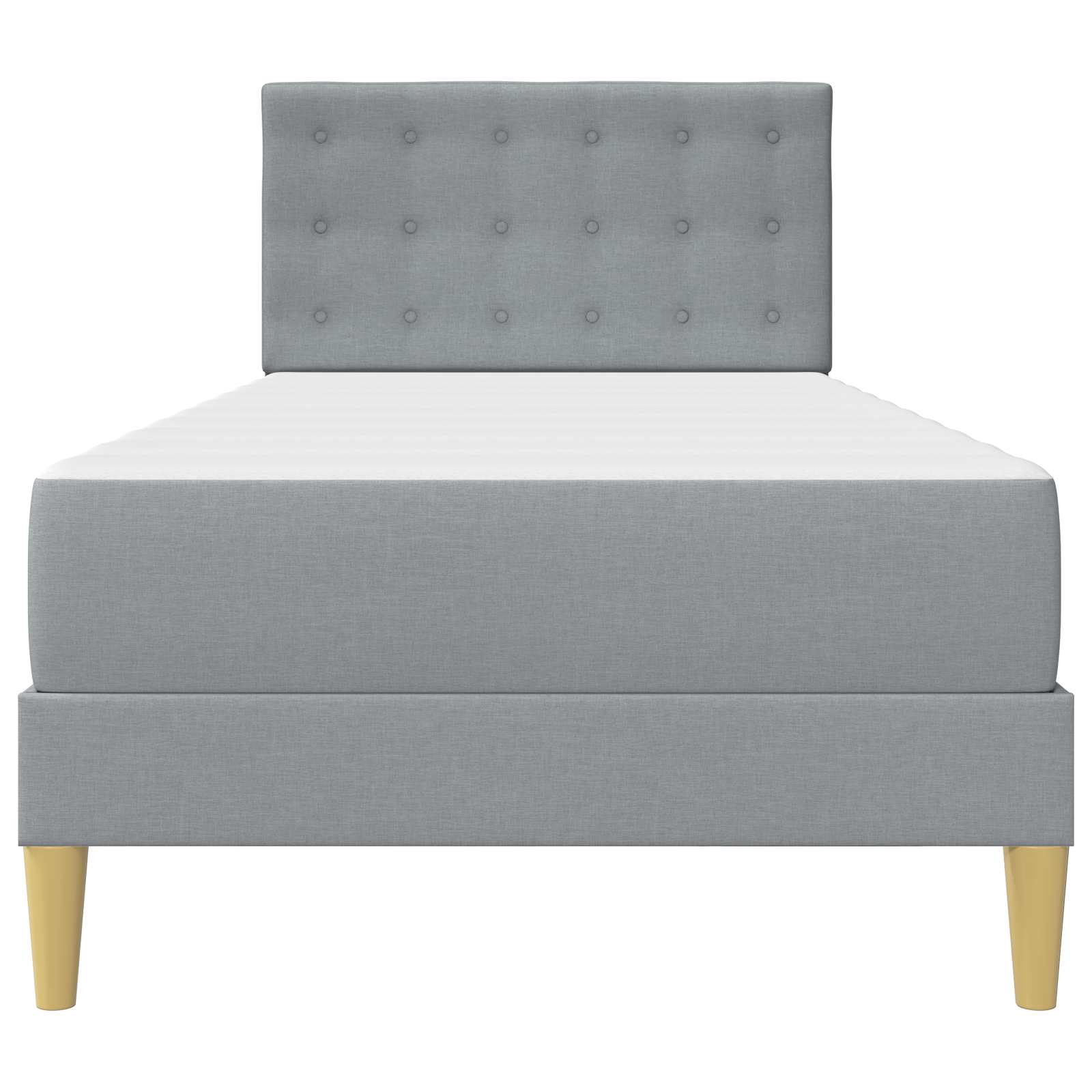 vidaXL Bedframe met matras met hoofdeinde Lichtgrijs 120 x 190 cm Stof