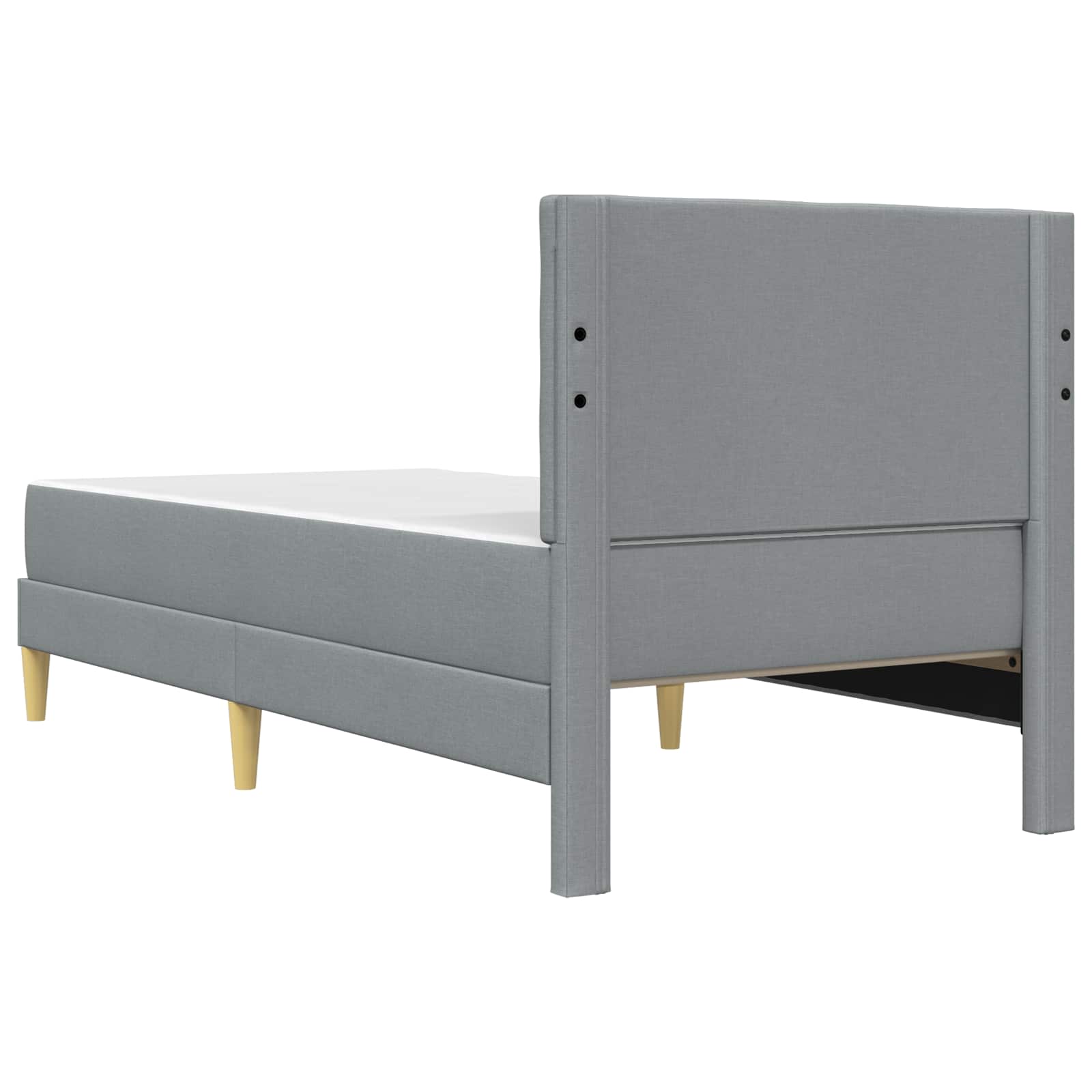 vidaXL Bedframe met matras met hoofdeinde Lichtgrijs 120 x 190 cm Stof