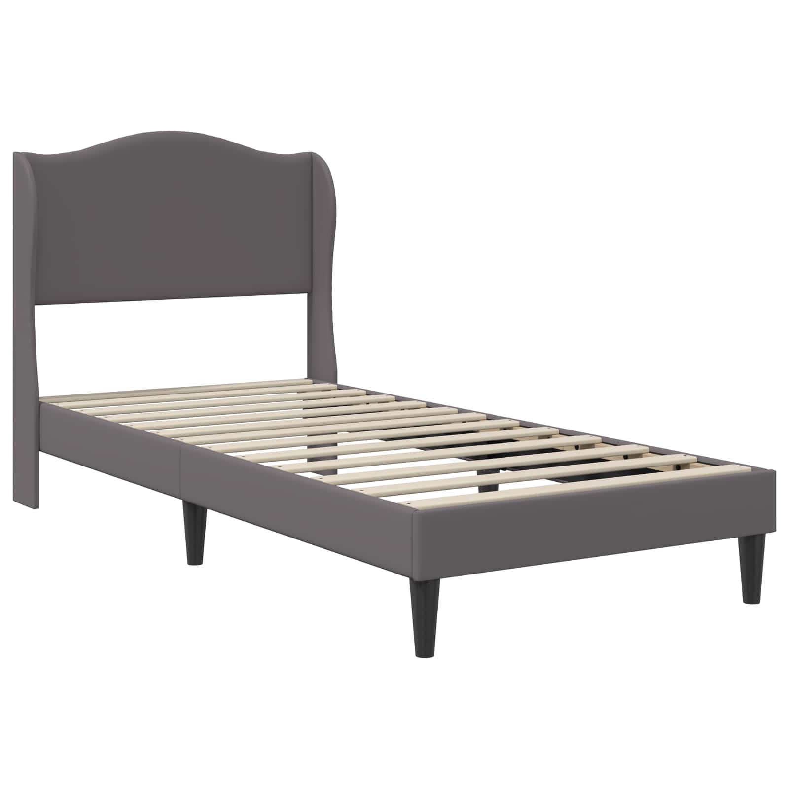 vidaXL Bedframe met hoofdeinde Wit 100 x 200 cm Kunstleer