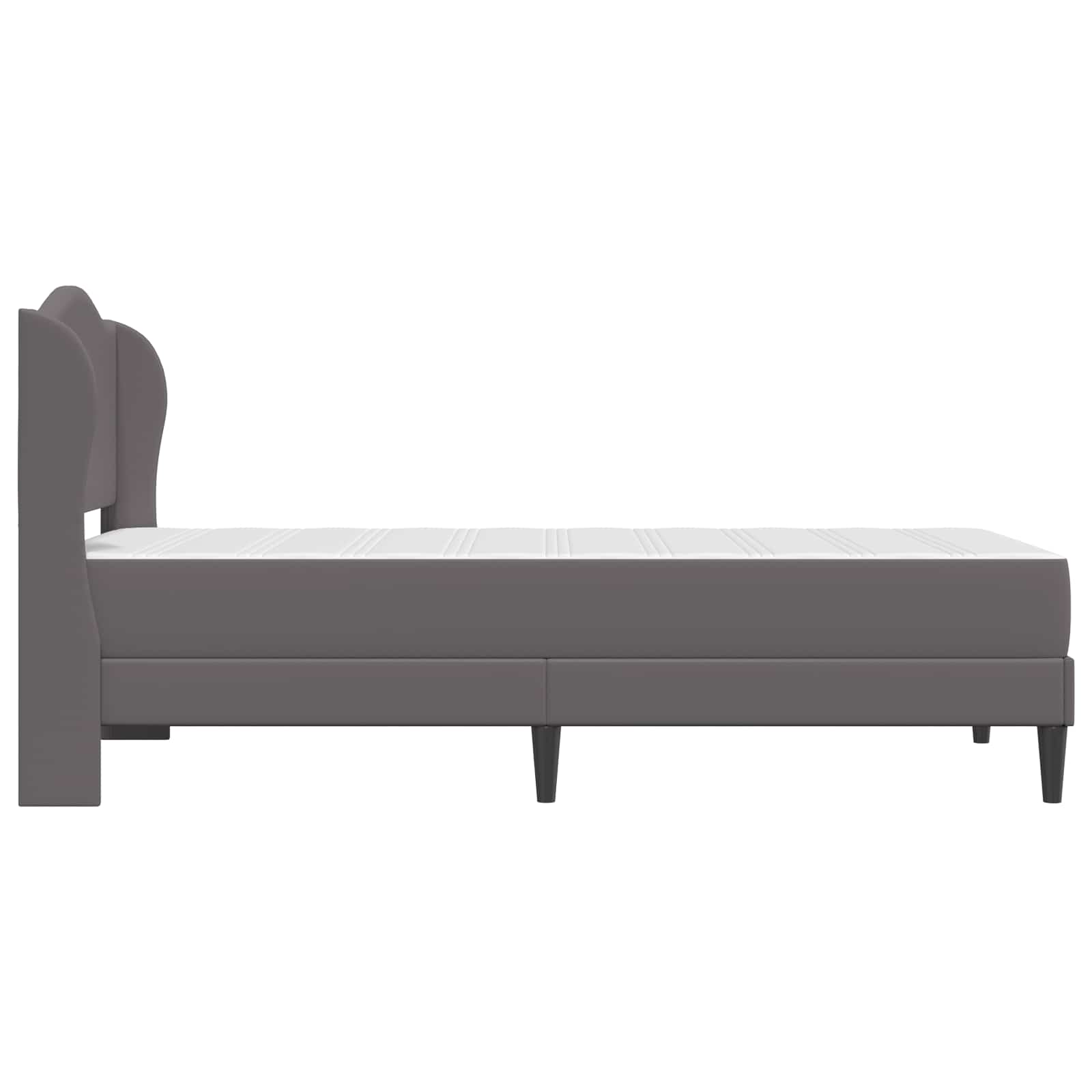 vidaXL Bedframe met hoofdeinde Wit 100 x 200 cm Kunstleer