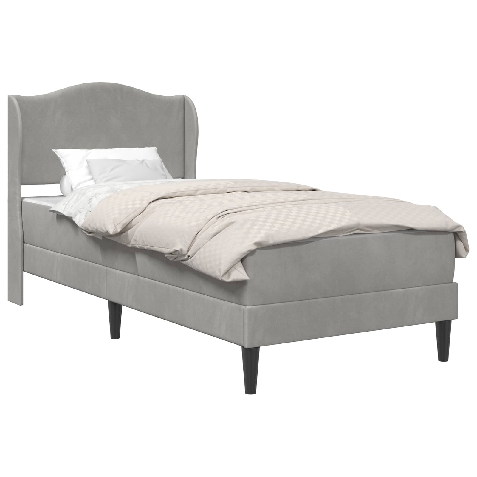vidaXL Bedframe met hoofdeinde Roze 90 x 190 cm Fluweel