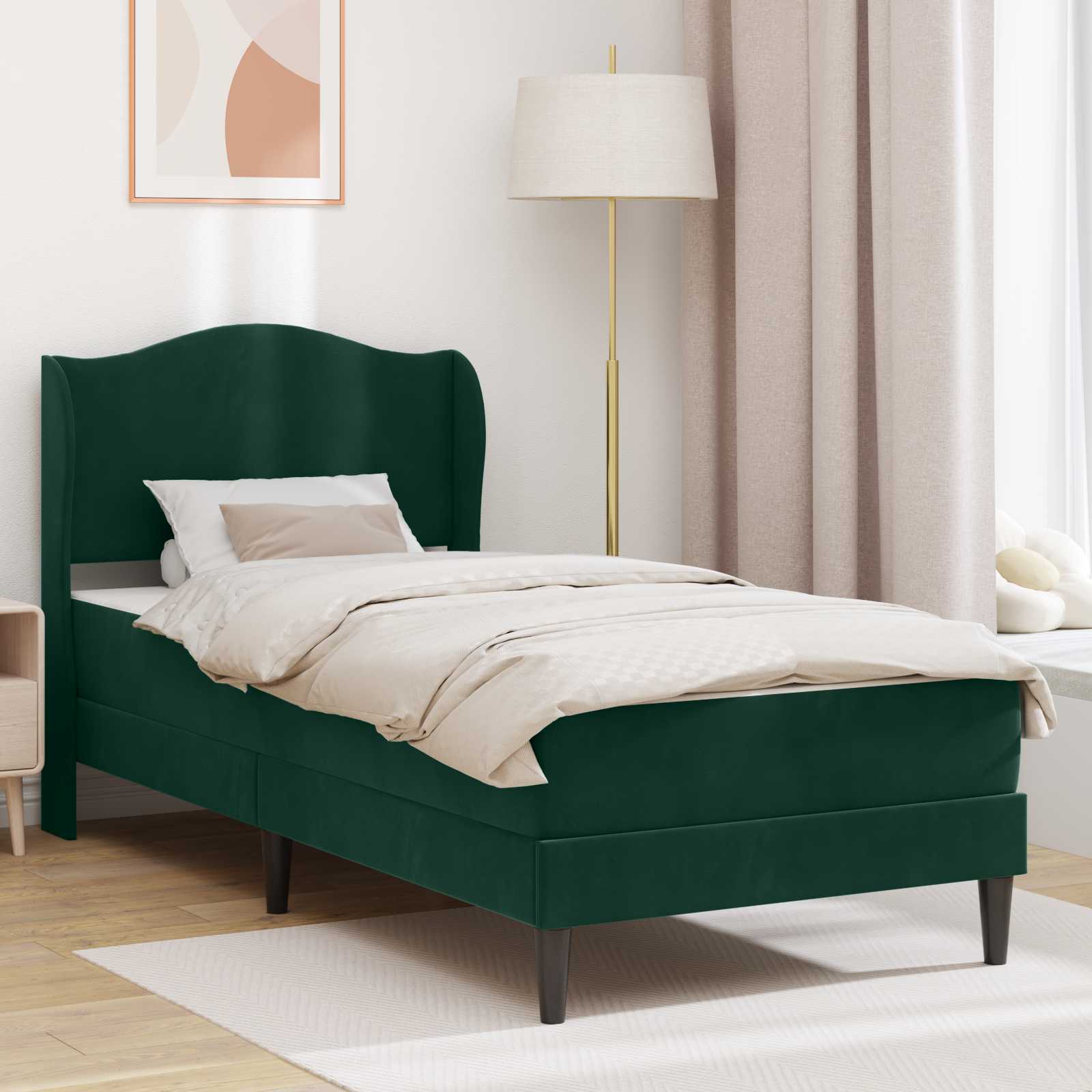 vidaXL Bedframe met hoofdeinde Roze 90 x 190 cm Fluweel