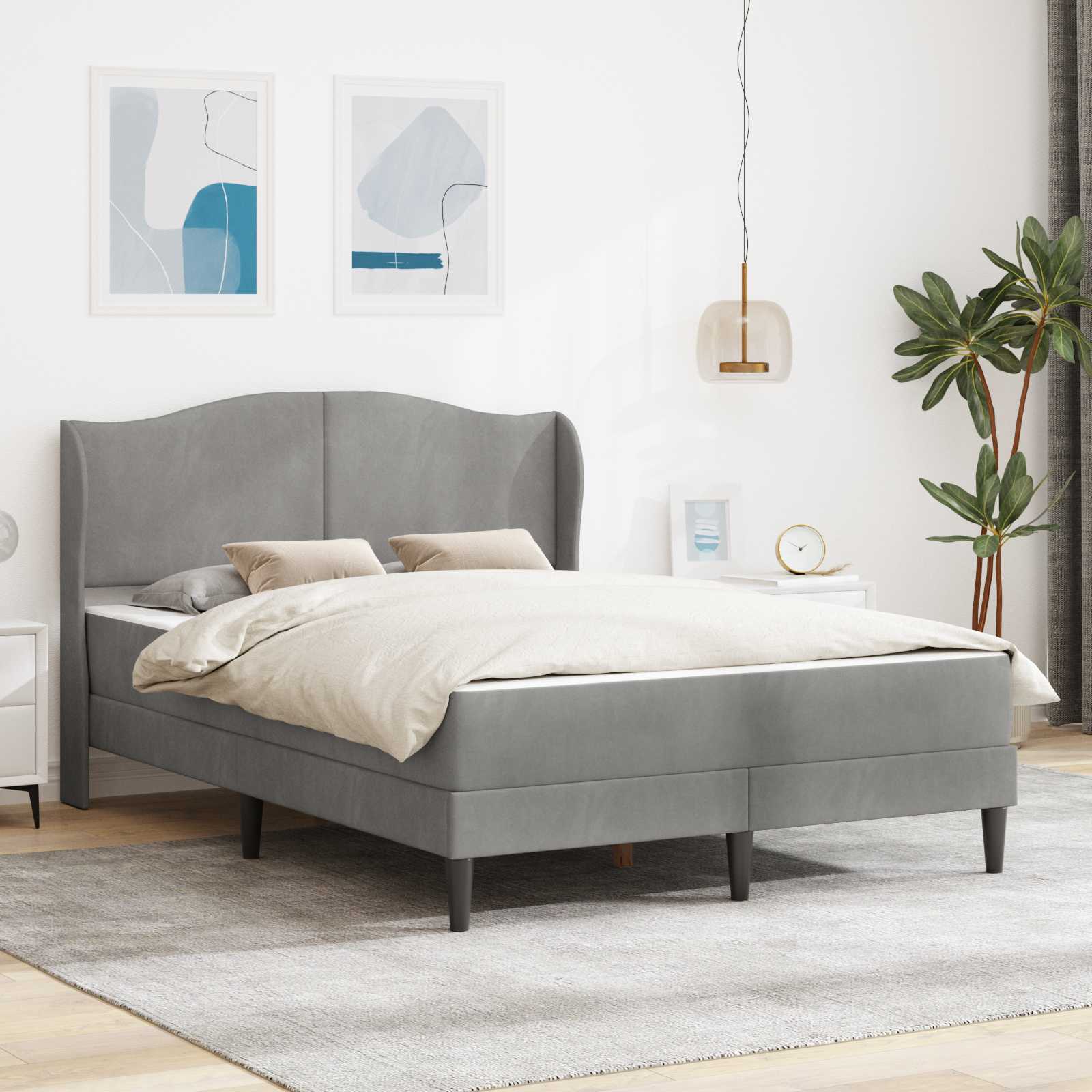 vidaXL Bedframe met hoofdeinde Roze 90 x 190 cm Fluweel