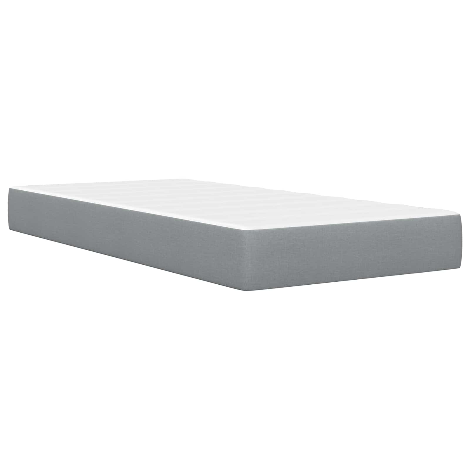 vidaXL Bedframe met matras met hoofdeinde Lichtgrijs 90 x 190 cm Stof
