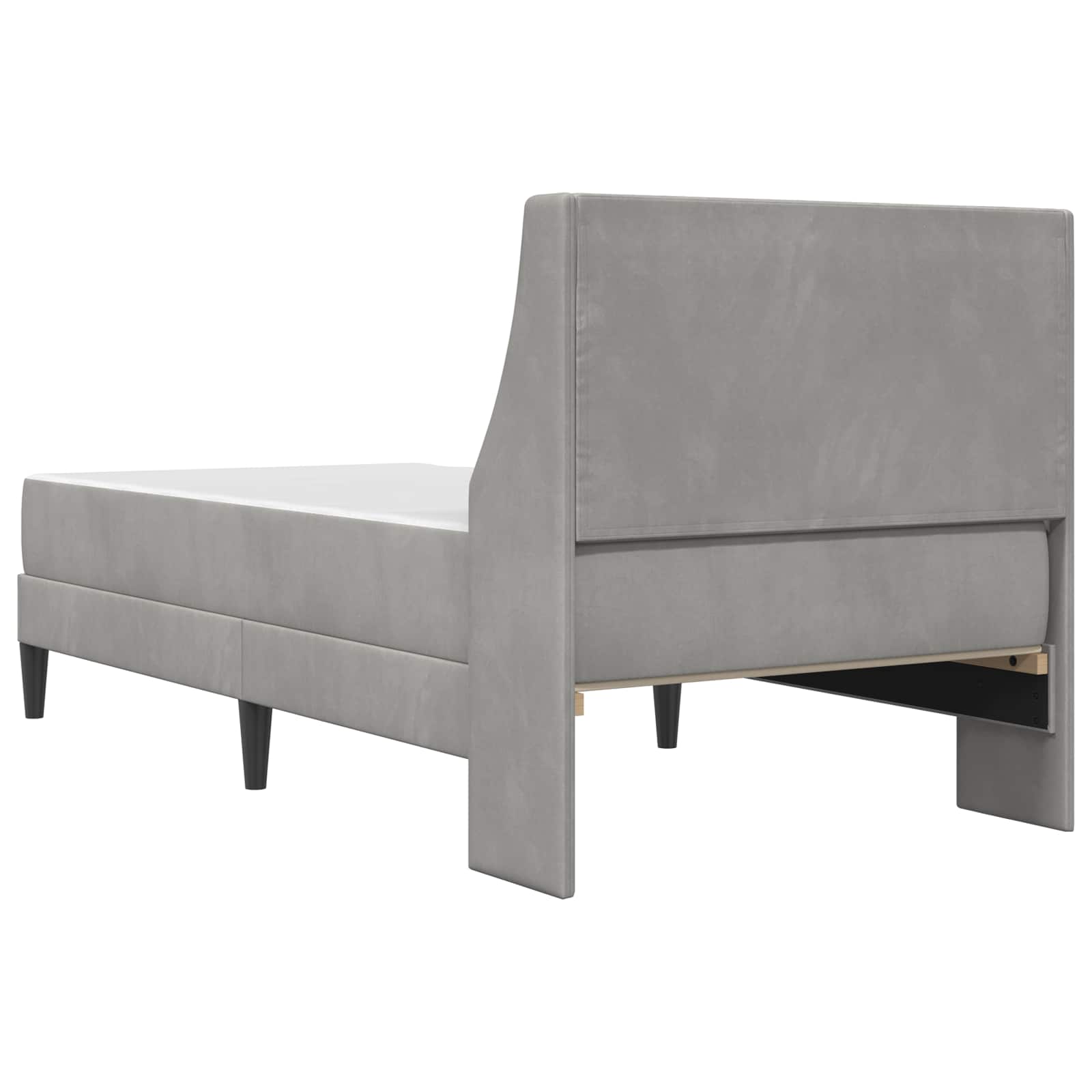 vidaXL Bedframe met matras Lichtgrijs 90 x 190 cm Fluweel