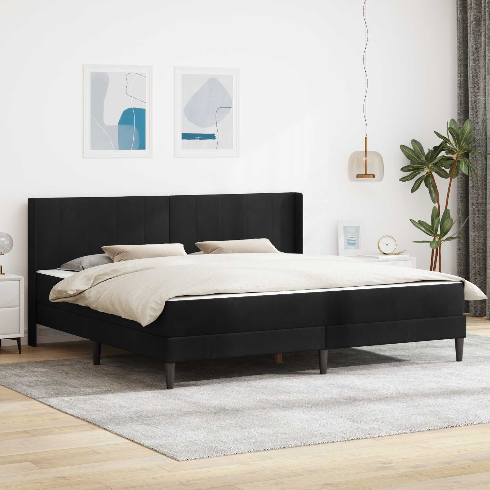 vidaXL Bedframe met matras Lichtgrijs 90 x 190 cm Fluweel