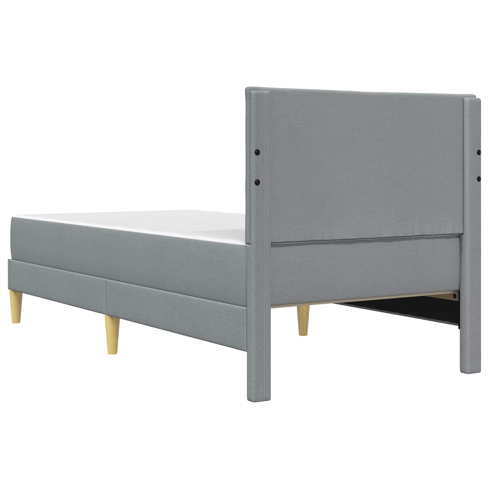 vidaXL Bedframe met matras met hoofdeinde Lichtgrijs 90 x 190 cm Stof
