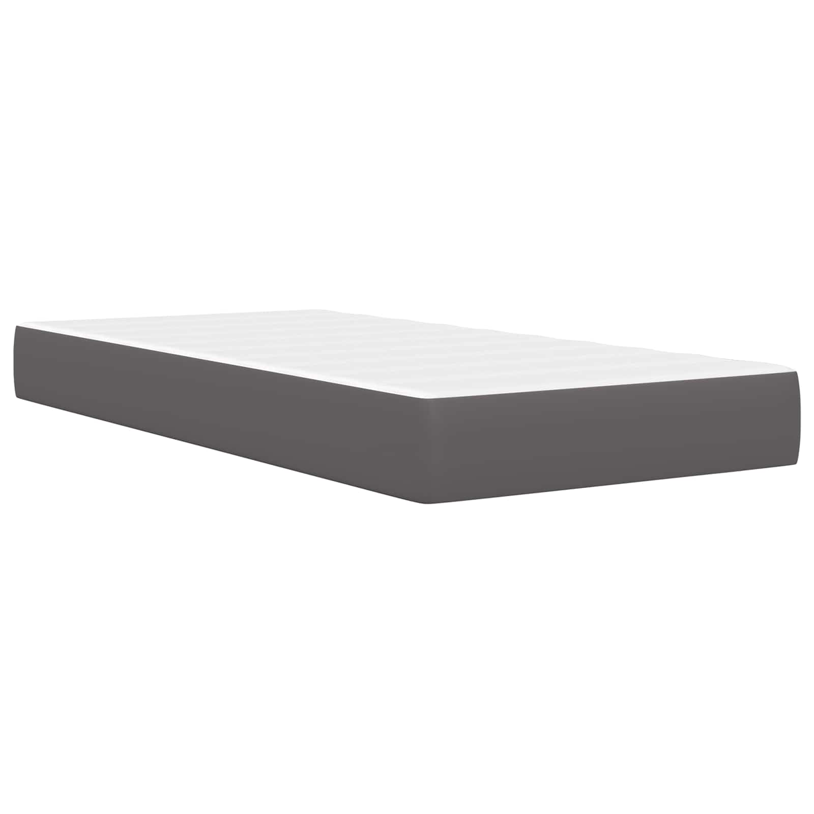vidaXL Bedframe met hoofdeinde Grijs 90 x 190 cm Kunstleer