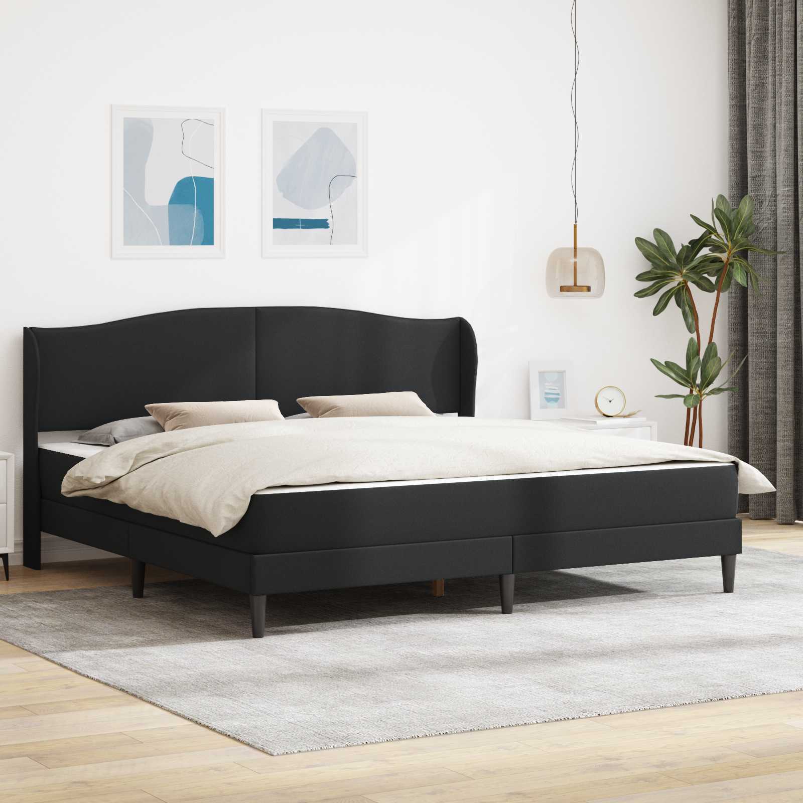 vidaXL Bedframe met hoofdeinde Grijs 90 x 190 cm Kunstleer