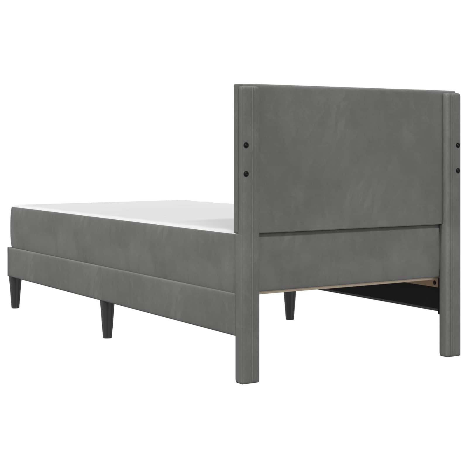 vidaXL Bedframe met matras Donkergrijs 90 x 190 cm Fluweel