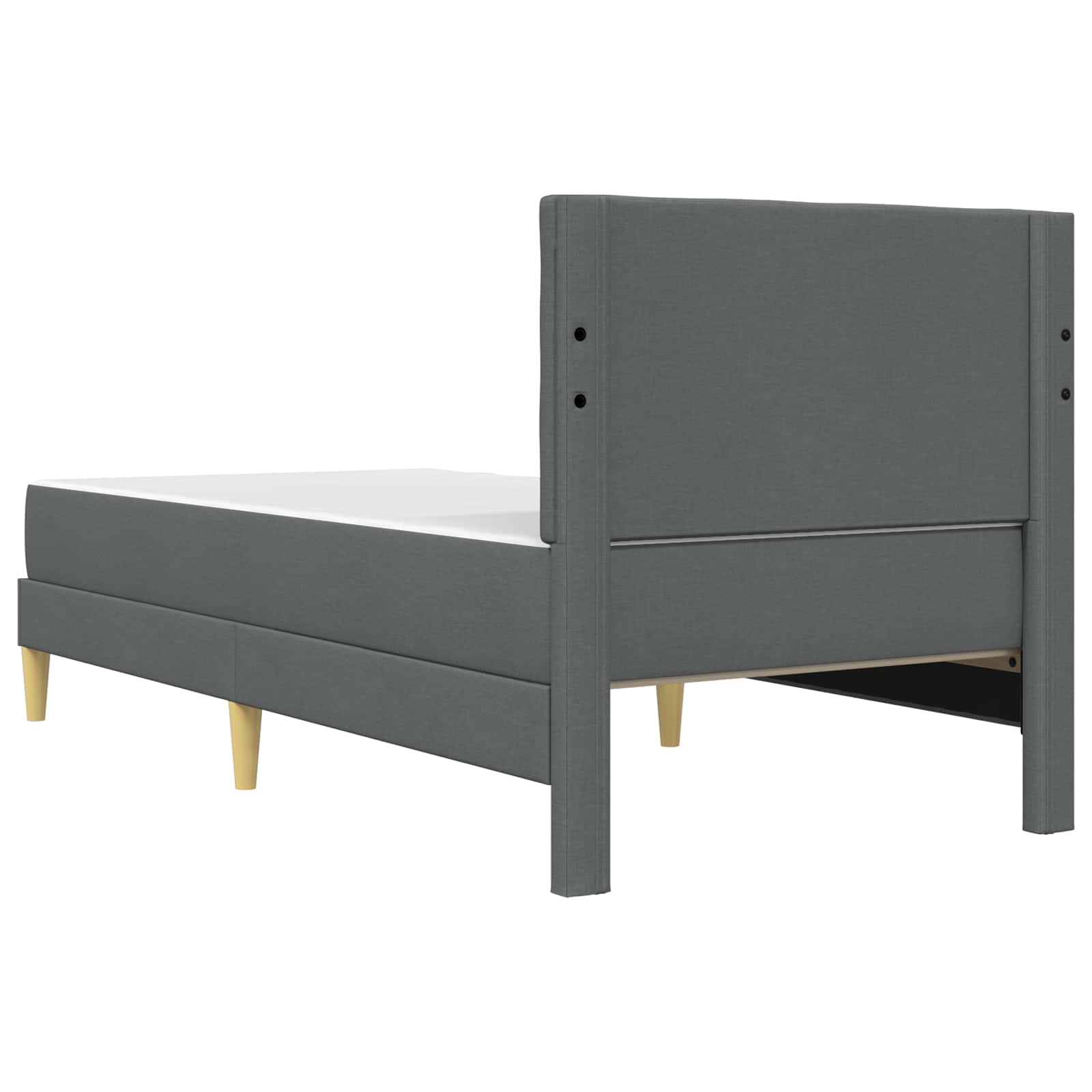 vidaXL Bedframe met matras met hoofdeinde Donkergrijs 90 x 190 cm Stof