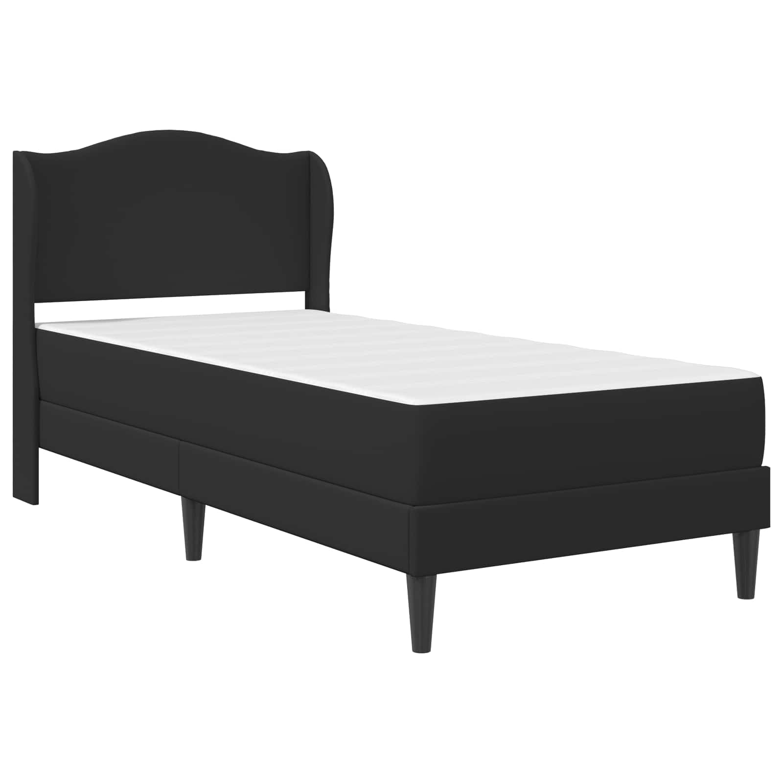 vidaXL Bedframe met hoofdeinde Zwart 90 x 190 cm Kunstleer