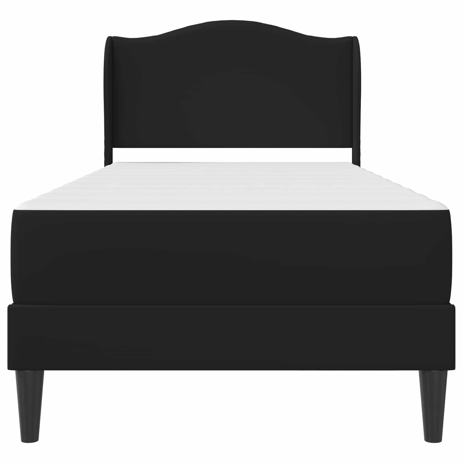 vidaXL Bedframe met hoofdeinde Zwart 90 x 190 cm Kunstleer