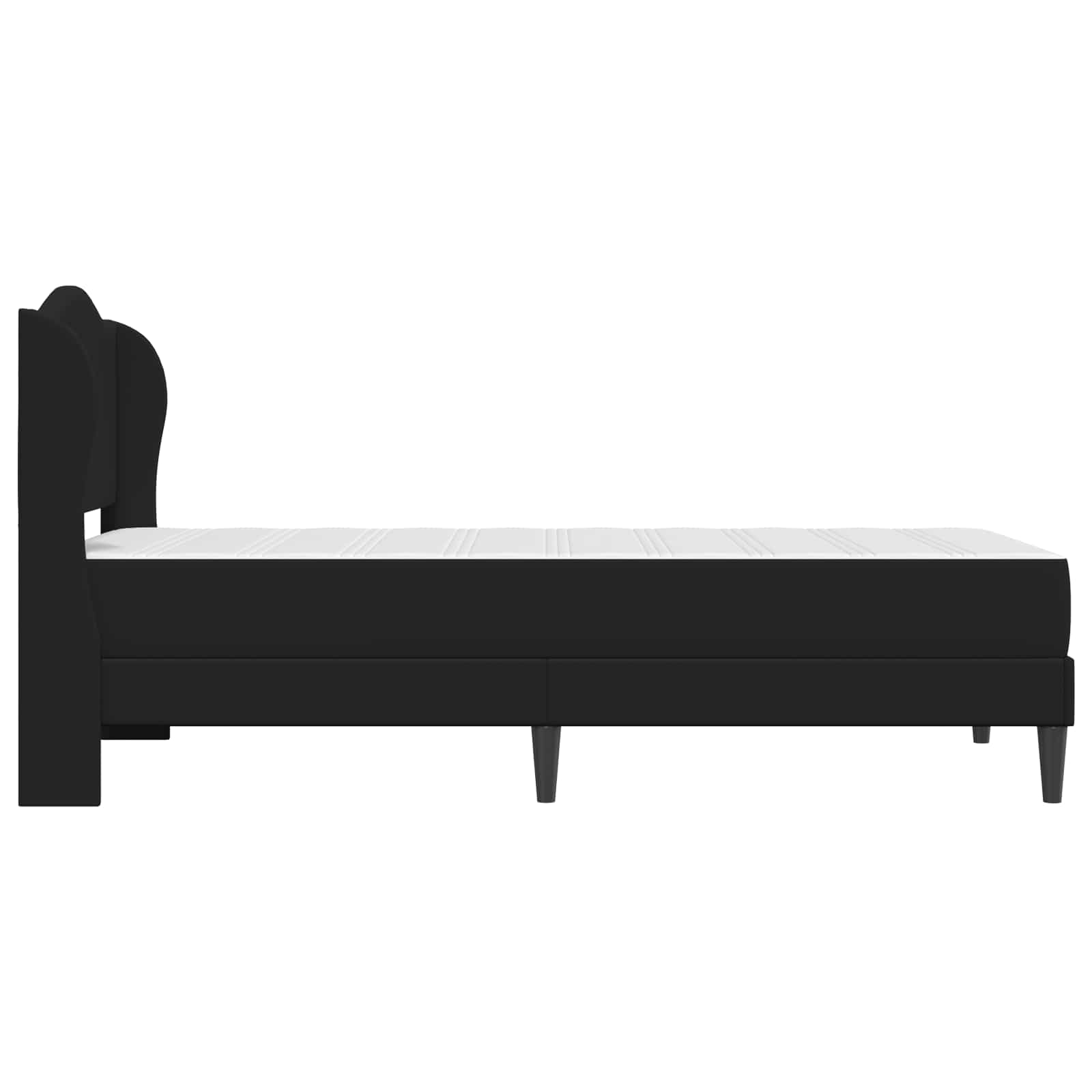 vidaXL Bedframe met hoofdeinde Zwart 90 x 190 cm Kunstleer