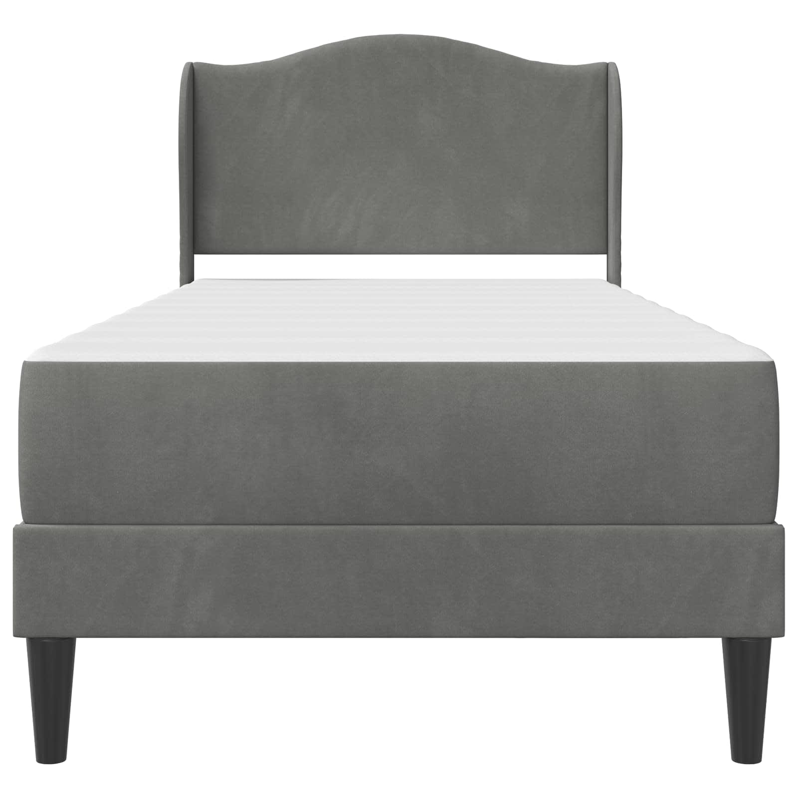 vidaXL Bedframe met hoofdeinde Donkergrijs 90 x 190 cm Fluweel