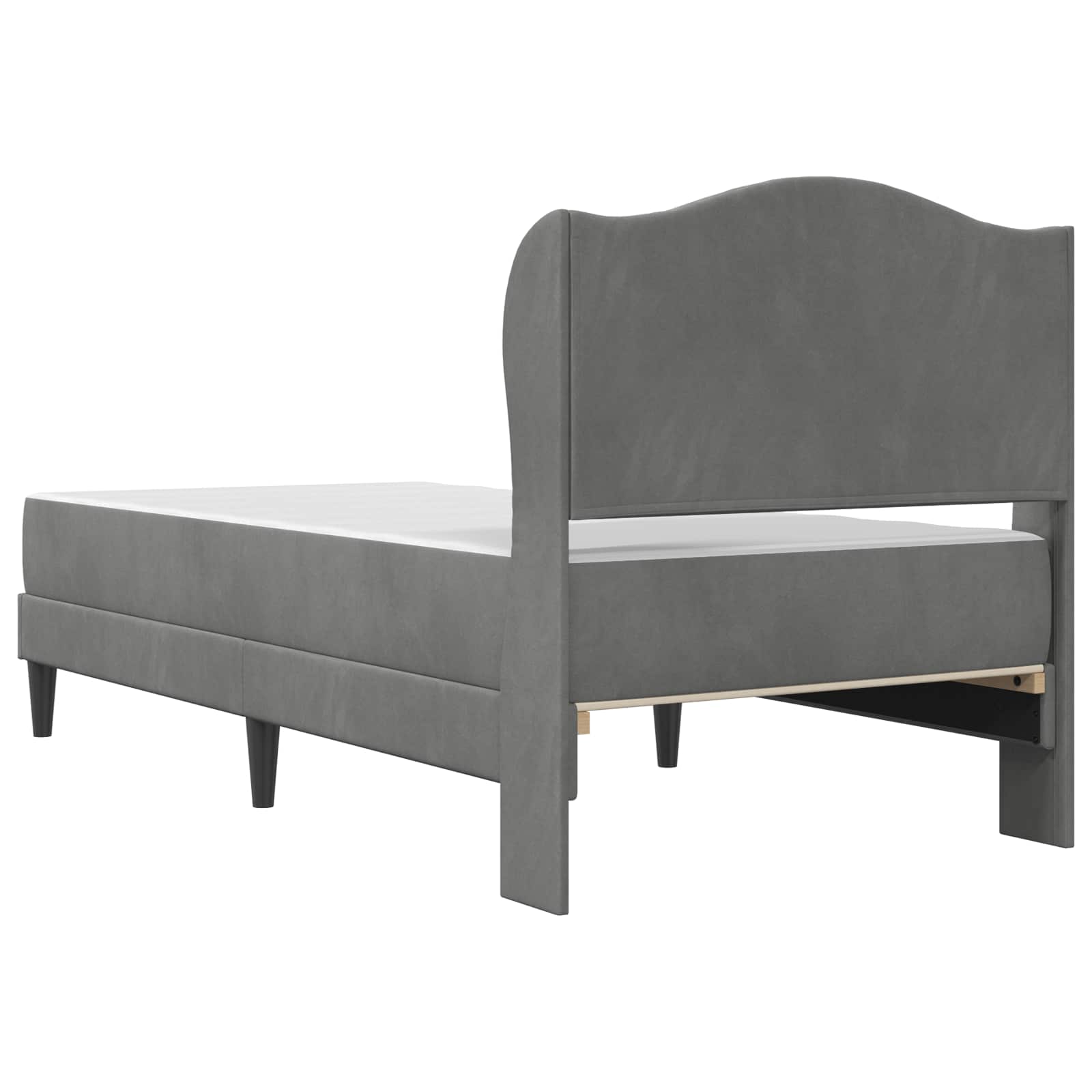 vidaXL Bedframe met hoofdeinde Donkergrijs 90 x 190 cm Fluweel