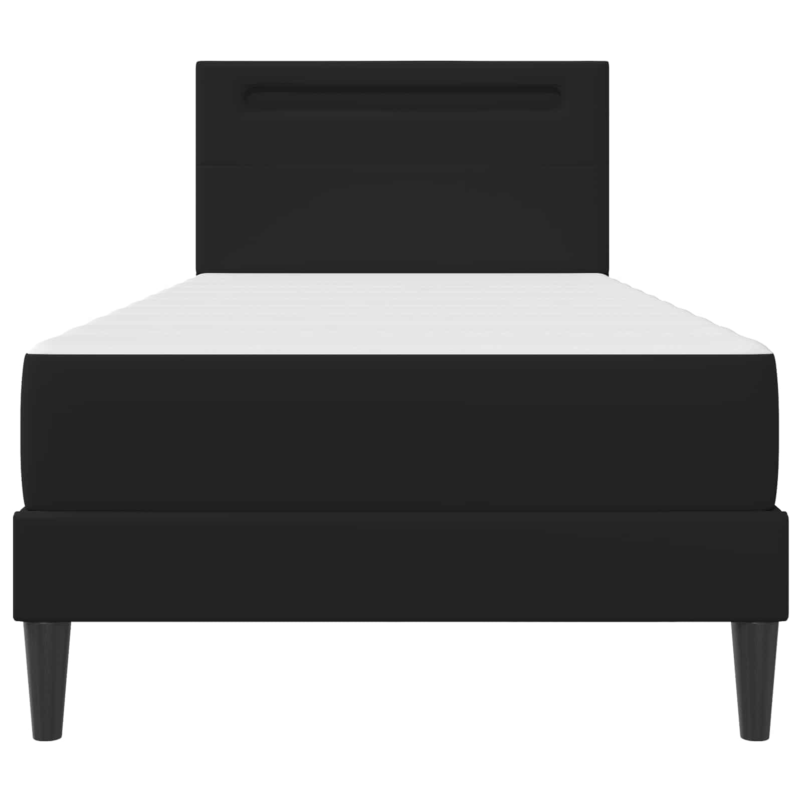 vidaXL Bedframe met LED-stripverlichting Zwart 90 x 190 cm Kunstleer