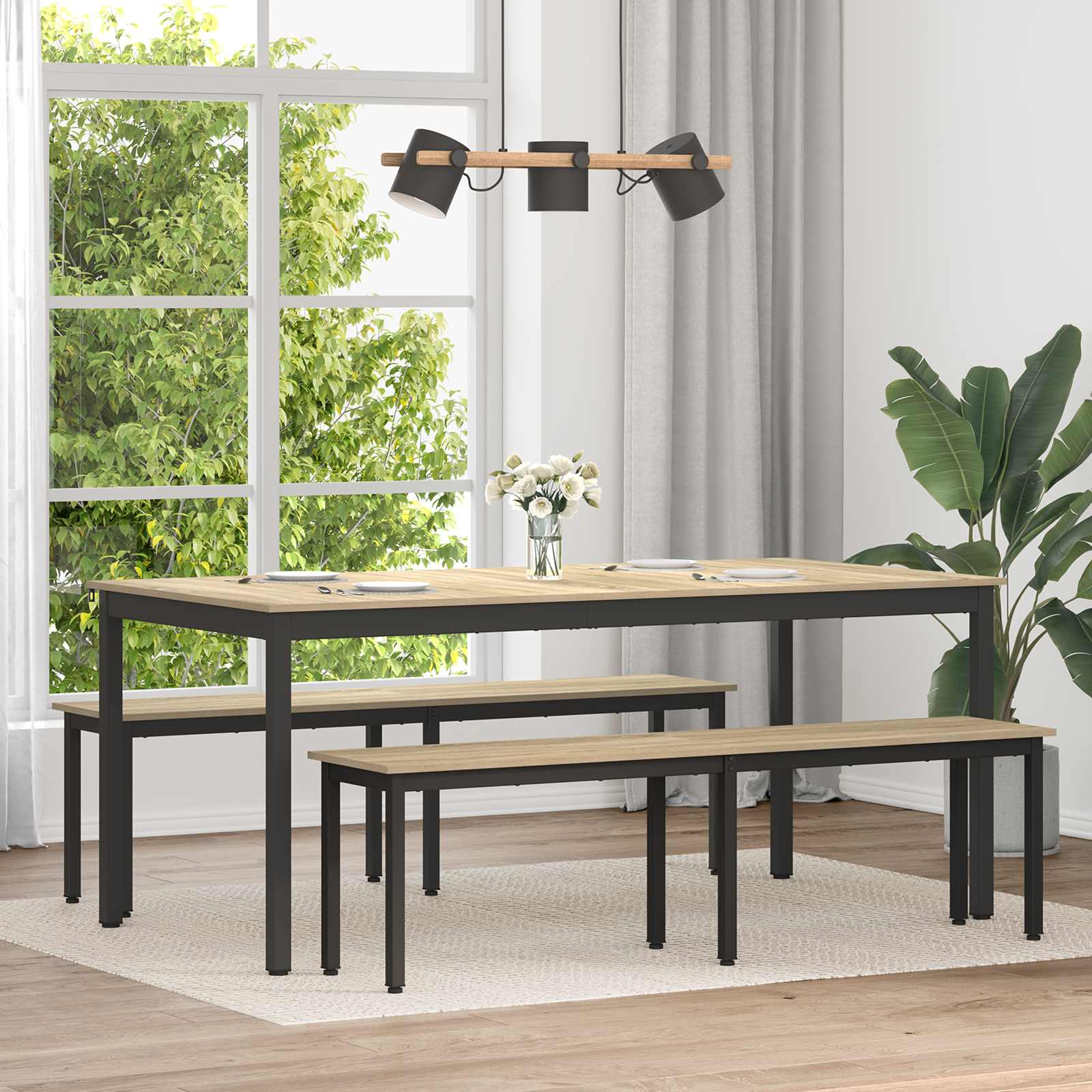 vidaXL Eettafels 60 x 60 x 75 cm METAAL