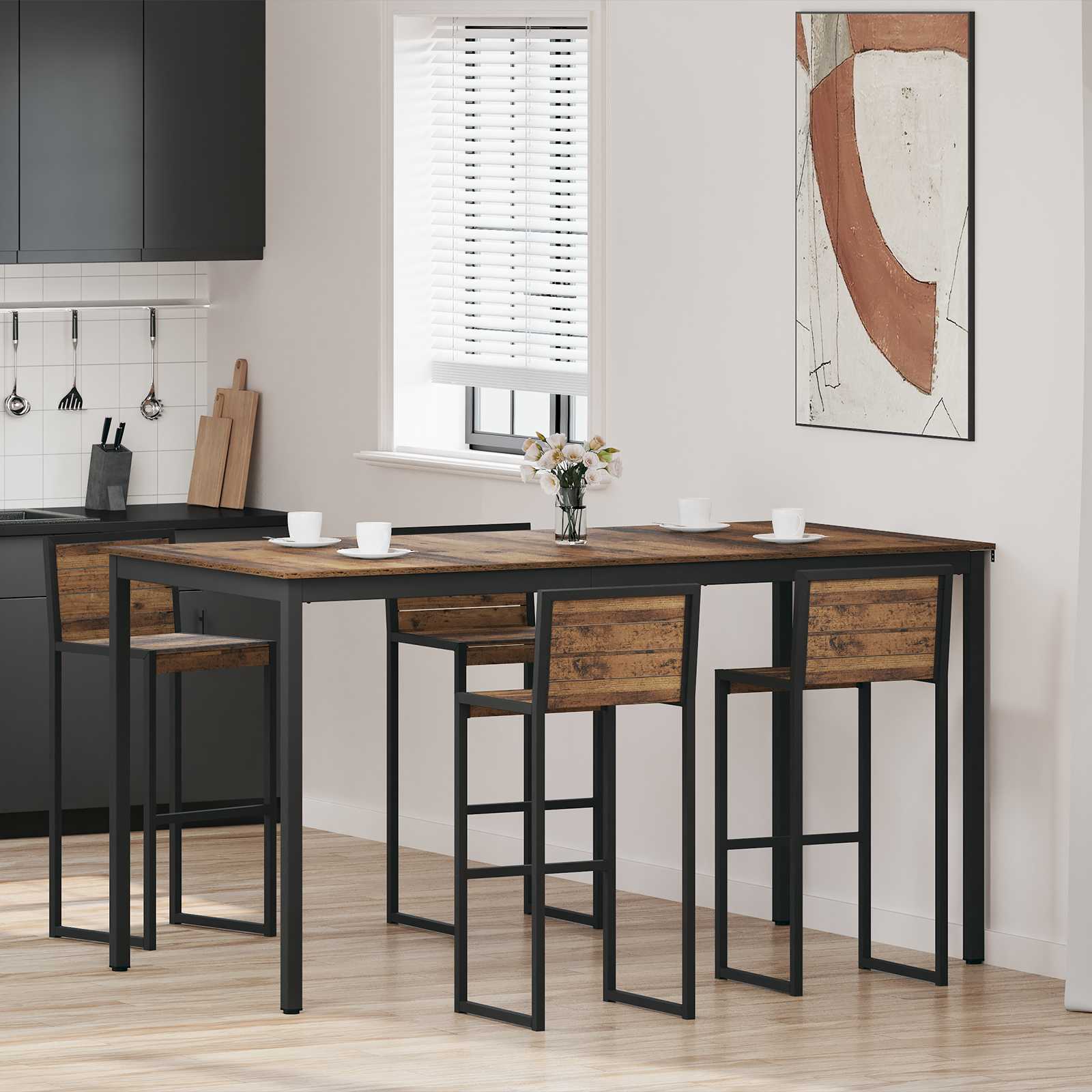 vidaXL Eettafels Bewerkt hout