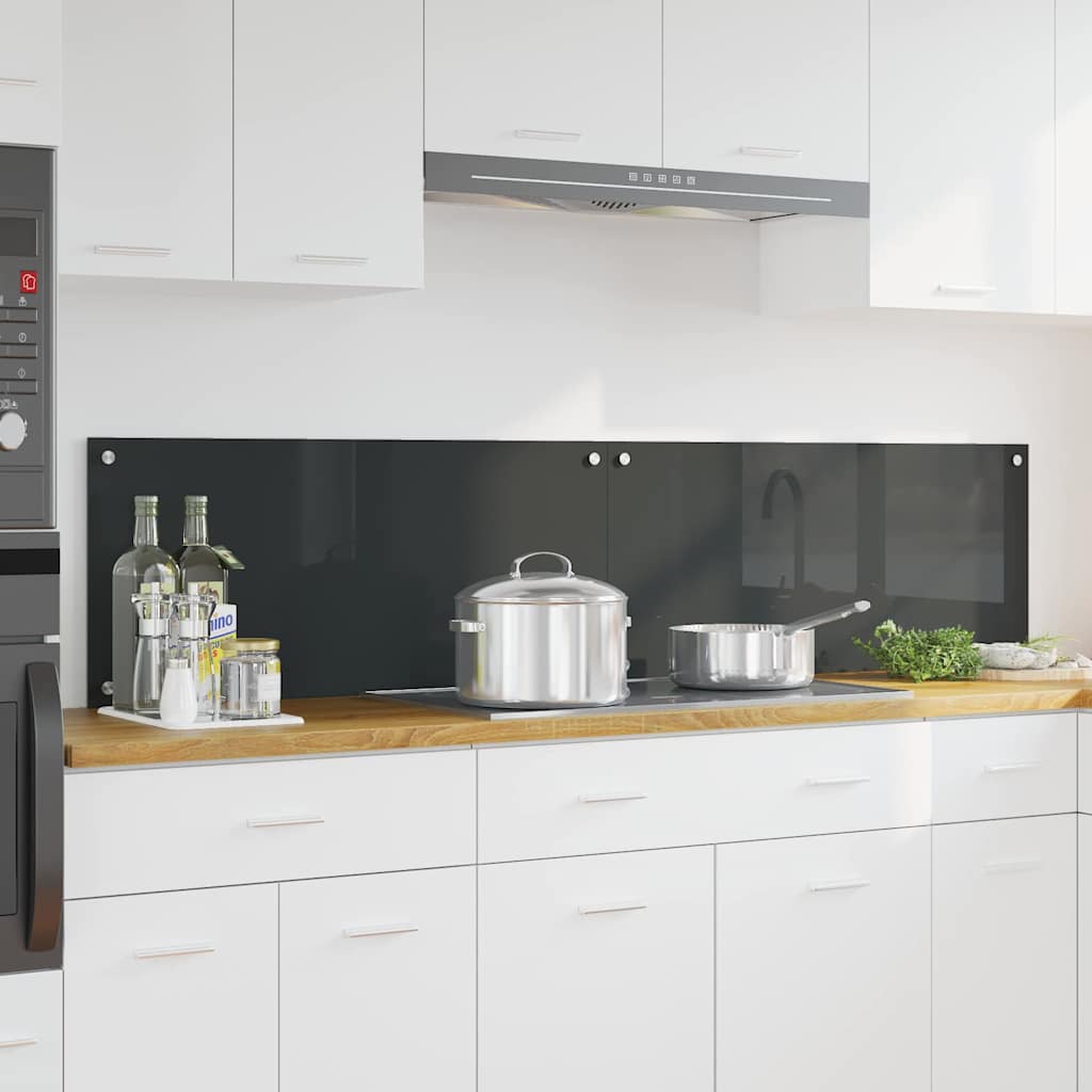 vidaXL Keuken Achterwand 2 pcs Lichtgrijs 70 x 40 cm gehard glas