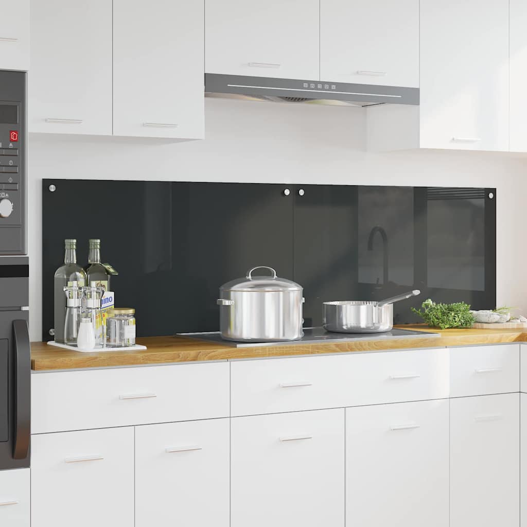 vidaXL Keuken Achterwand 2 pcs Lichtgrijs 70 x 40 cm gehard glas