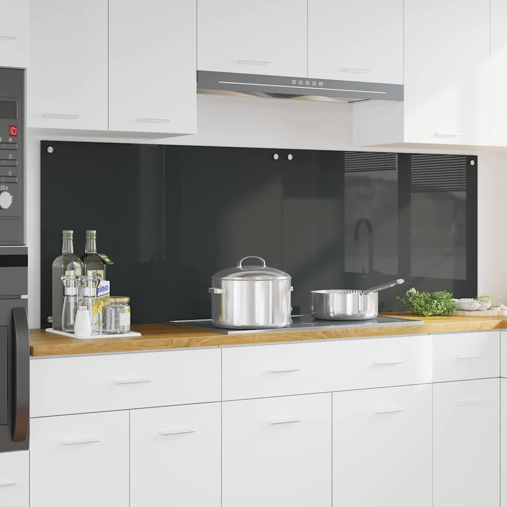 vidaXL Keuken Achterwand 2 pcs Lichtgrijs 70 x 40 cm gehard glas