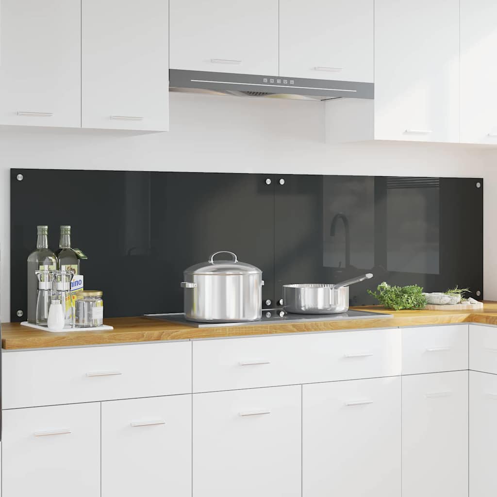 vidaXL Keuken Achterwand 2 pcs Lichtgrijs 70 x 40 cm gehard glas