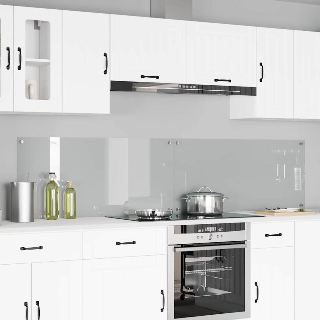 vidaXL Keuken Achterwand 2 pcs Lichtgrijs 70 x 40 cm gehard glas