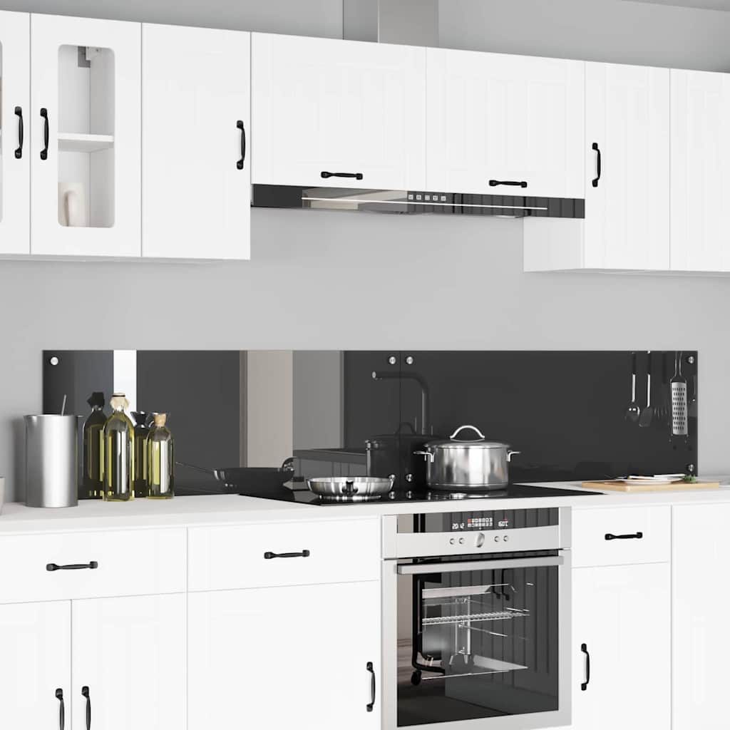 vidaXL Keuken Achterwand 2 pcs Lichtgrijs 70 x 40 cm gehard glas