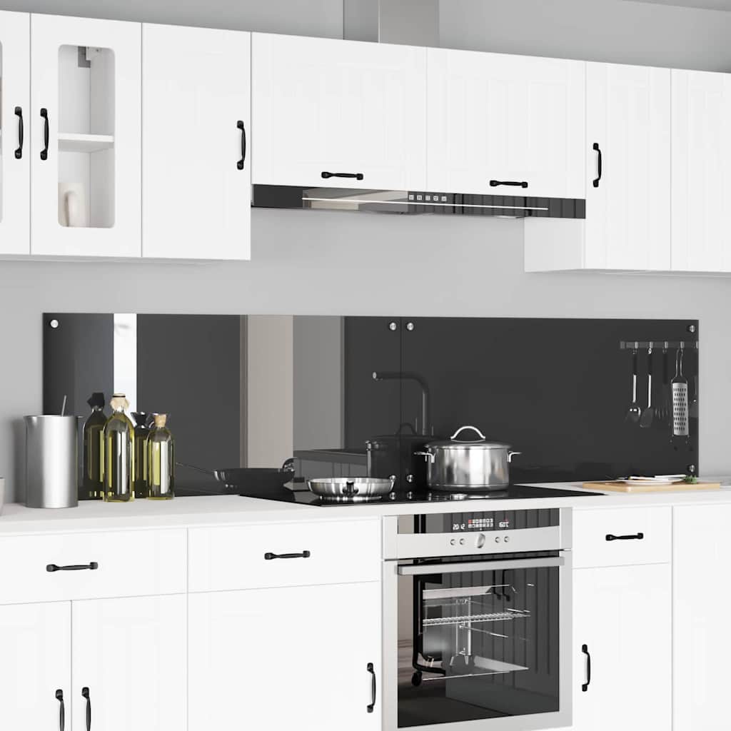 vidaXL Keuken Achterwand 2 pcs Lichtgrijs 70 x 40 cm gehard glas
