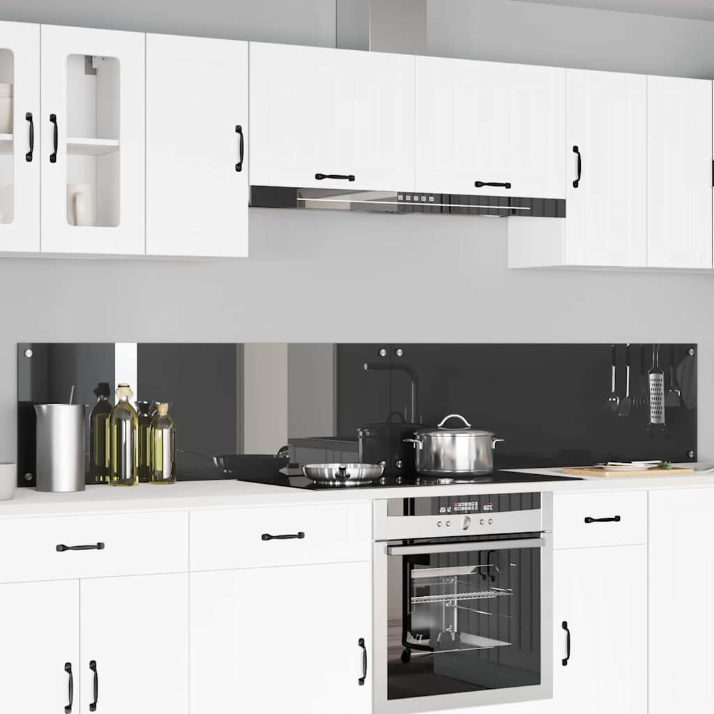 vidaXL Keuken Achterwand 2 pcs Lichtgrijs 70 x 40 cm gehard glas