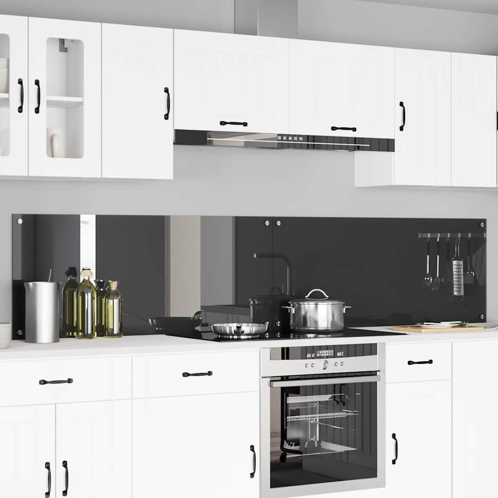 vidaXL Keuken Achterwand 2 pcs Lichtgrijs 70 x 40 cm gehard glas