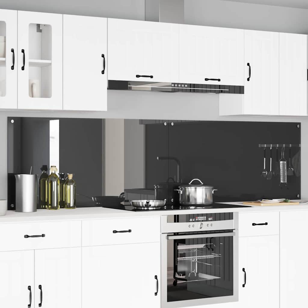 vidaXL Keuken Achterwand 2 pcs Lichtgrijs 70 x 40 cm gehard glas