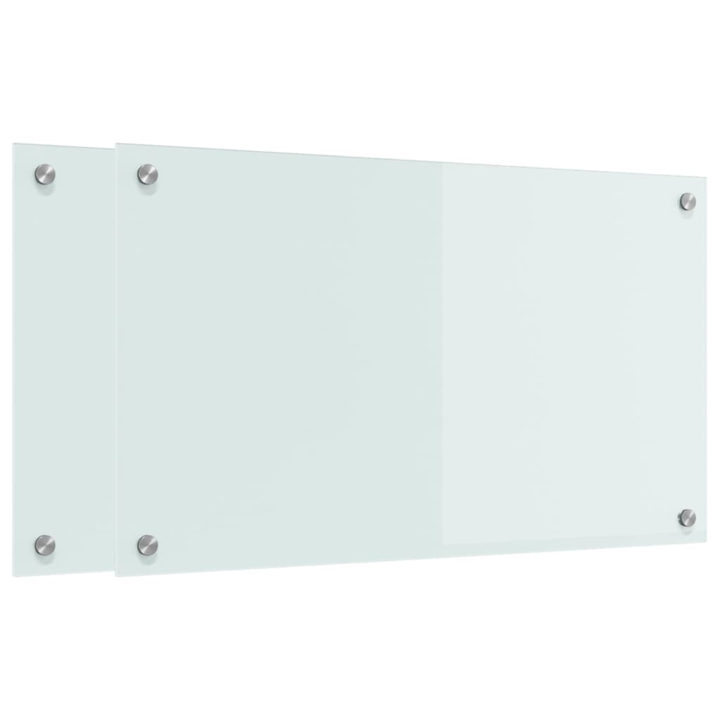 vidaXL Keuken Achterwand 2 pcs Lichtgrijs 70 x 40 cm gehard glas