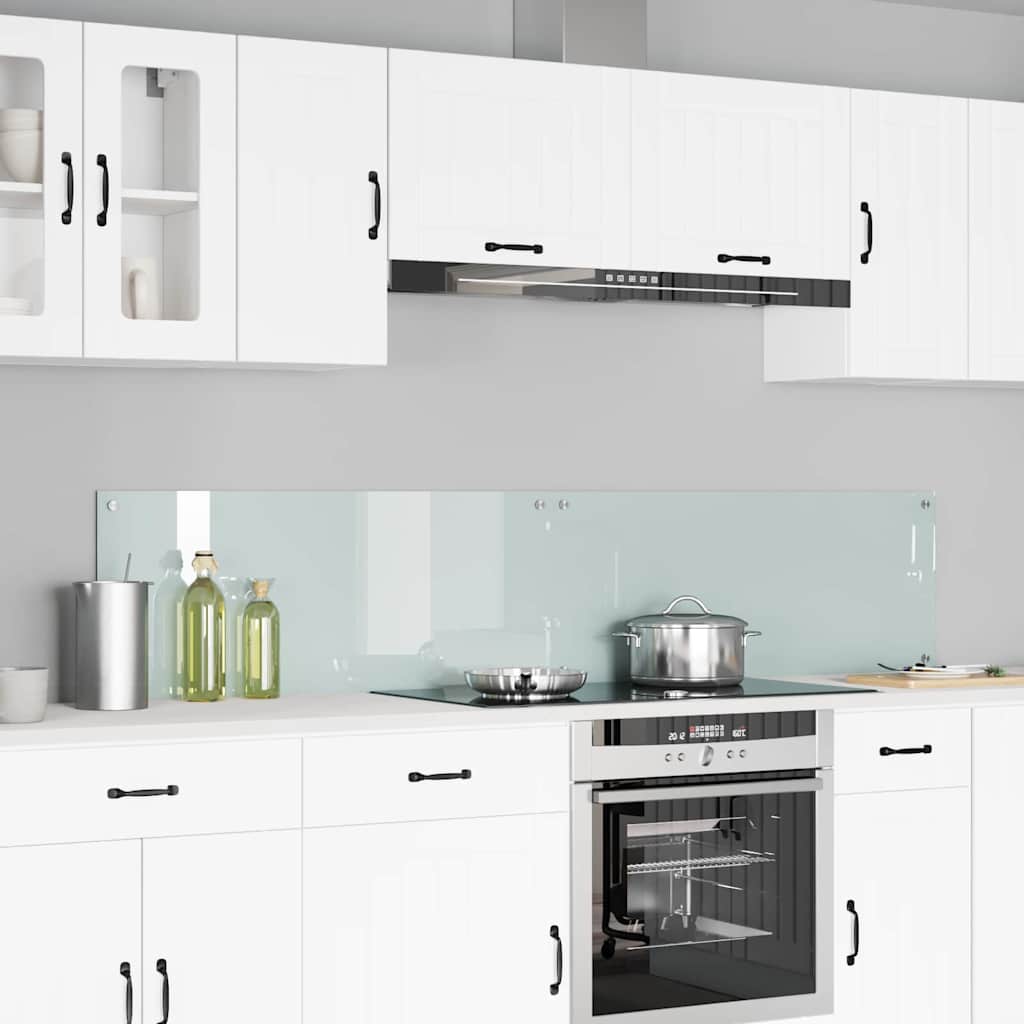 vidaXL Keuken Achterwand 2 pcs Lichtgrijs 70 x 40 cm gehard glas