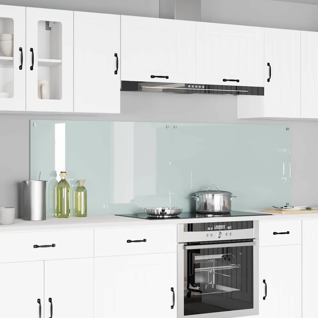 vidaXL Keuken Achterwand 2 pcs Lichtgrijs 70 x 40 cm gehard glas
