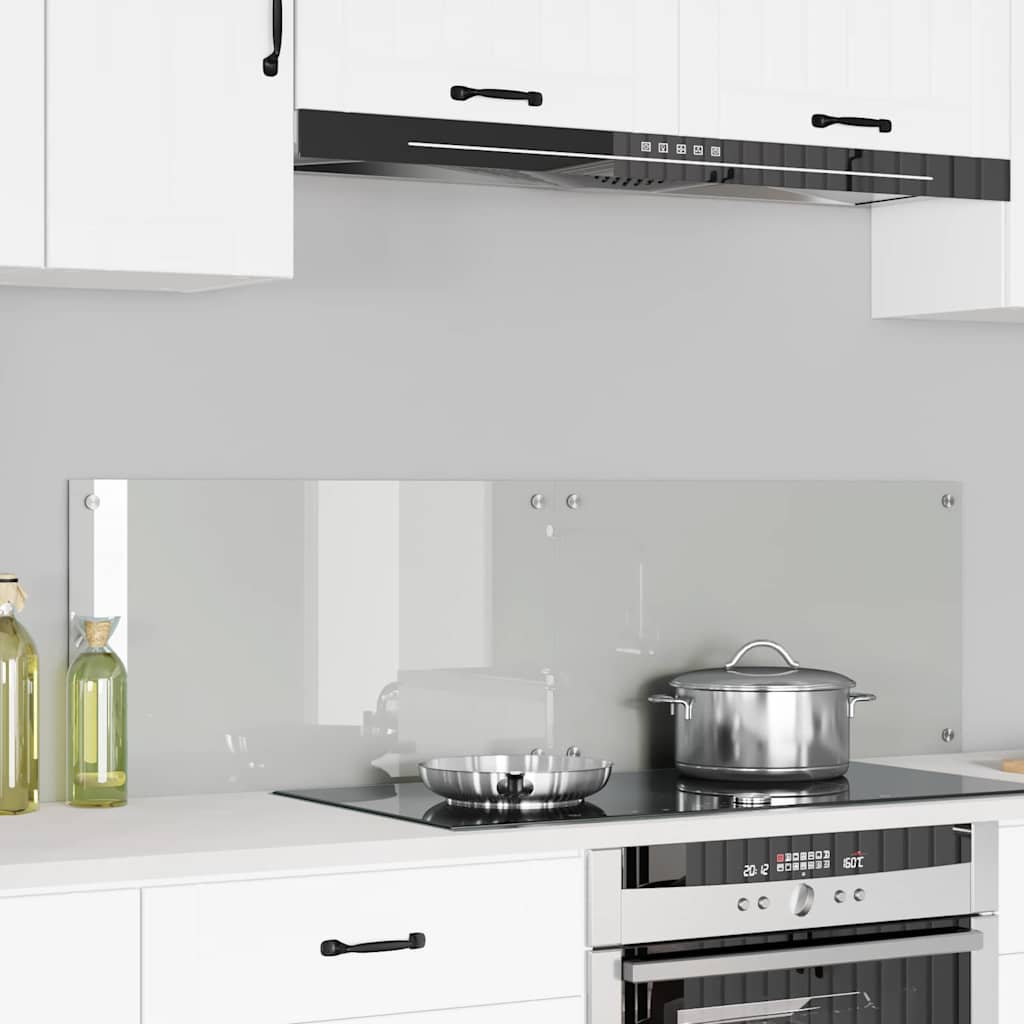 vidaXL Keuken Achterwand 2 pcs Lichtgrijs 70 x 40 cm gehard glas