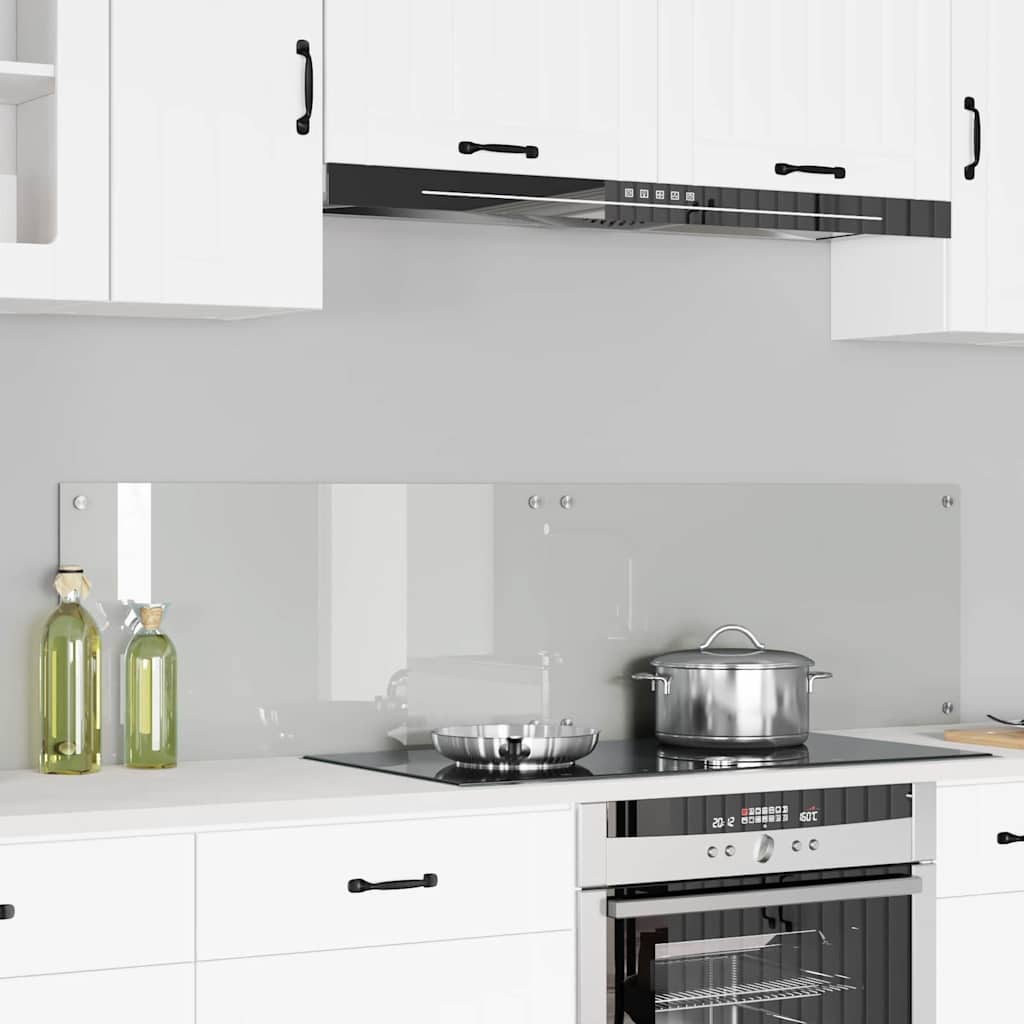 vidaXL Keuken Achterwand 2 pcs Lichtgrijs 70 x 40 cm gehard glas